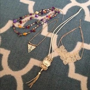 Four statement necklaces
